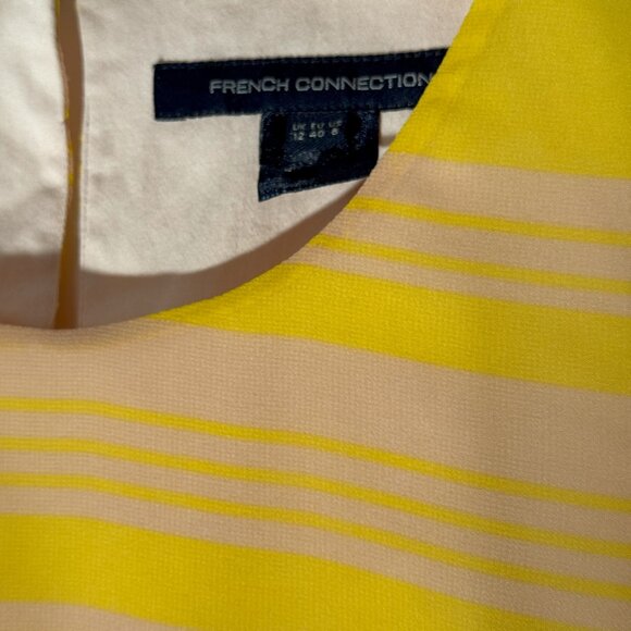 French Connection London Rock Yellow Pleated Maxi Dress – Size 8 - Picture 5 of 9